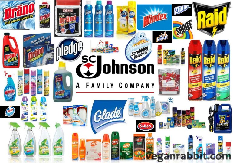 sc johnson, s c johnson, animal testing, vivisection, companies that test on animals,